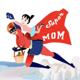 Supermom Mother'S Day 3D Pop Up Card Premium Italy Paper Handcrafted Gift For Mom, Mother, Grandmom, Wife Or Women On Birthday, Women Day Or Any Occasion