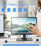 14 Inch Fhd Portable Touchscreen Monitor With Hdmi Vga Dvi Ports Compatible With Laptops Pc Ps5/4, Industrial, Pos, Kiosk, Screen Extender 1920×1200 Hdr Ips Small Touch Screen Display 500 Nits