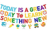 Welcome to School Banner 'Today is a Great Day to Learn' First Day Decorations