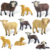10 Pcs Sheep Toy Merino Sheep Figures Plastic Goat Figurine Mini Farm Lamb Figure Birthday Cake Toppers Animal Toys For Christmas Birthday Party Gift Decor