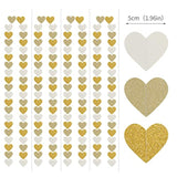 52Ft White Gold Heart Streamer Garland for Wedding, Baby, or Bridal Shower Decor