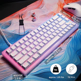 Cherry K5V2 Compact, Mechanical Gaming Keyboard In 65% Format Us Layout Hot Swappable, Cherry Mx2A Red Switches (Transparent White)