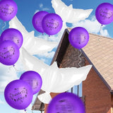 39 Pcs Dove Memorial Balloons To Release In Sky Peace Dove Purple Biodegradable Balloons Memory Life Floting Balloon For Funeral Condolence Anniversary Happy Heavenly Memorial Decorations