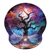 Ergonomic Memory Foam Wrist Support Mouse Pad Comfortable Padded Wrist Mousepads 9In X10In Pain Relief Desktop Mouse Mat (Life Tree Foam)