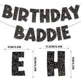 Birthday Baddie Banner, Black Funny Birthday Banner For Women And Men Birthday Party Decorations And Supplies. It'S My Birthday Banner | Birthday Crew Banner | Birthday Boy Banner