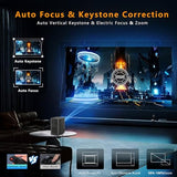 2026 Upgraded 4K Support Smart Mini Projector With Wifi And Bluetooth With 360° Rotation Stand, Auto Keystone, Portable Movie Phone Wireless Gaming Wifi Proyector For Bedroom/Home/Celling