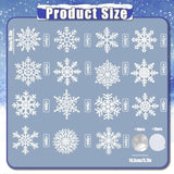 30-Piece Winter Snowflake Hanging Swirl Decorations for Xmas and Parties