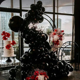 110Pcs Black Balloons Different Sizes 18/12/10/5 Inch, Matte Black Lat