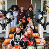 Bat Balloons Black Halloween Foil Balloons Spooky Star Party Decorations 8pcs Set