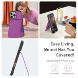 For 16 Pro Wallet Case, Built-In Card Holder, Rfid Blocking, Pu Leather Kickstand, Magnetic Closure, Durable Shockproof Phone Cover For Women And Men, Violet