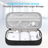 Electronic Organizer Travel Cable Organizer Bag Pouch Tech Electronic Accessories Carry Case Portable Double Layers Charger Case For Cable, Cords, Charger, Earphone, Power Bank, Black