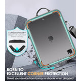 MoKo 12.9 Inch Tablet Sleeve Bag 360° Protection Compatible with 13 Inch New iPad Pro M4 & Air M2 2024, iPad Pro 12.9 M2&M1, Galaxy Tab S8/S9 Plus 12.4" 2023, with Handle and Shoulder Strap, Black