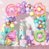 Donut Balloon Garland Kit: Pastel Party Decor for Baby Shower