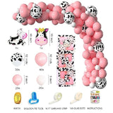 Holy Cow I'M One Birthday Decorations - Cow Theme First Birthday Supplies For Girls, Backdrop, High Chair Banner, One Balloon Box