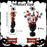 6pcs Halloween Table Centerpieces Spider Metallic Foil Glitter Decorations