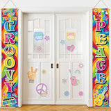 60s Hippie Party Scene Setters & Groovy Porch Sign for Rock Star Birthday