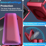 Magnetic Case for Samsung Galaxy Z Flip 7 Case, Compatible with Mag-Safe, Center Hinge Protection, 360° Rotating Finger Ring Holder with Built-in
