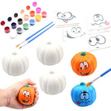Paint Your Own Squishy Pumpkin 6 Pack - Slow Rising With Decorating Stickers Kids Crafts For Halloween Thanksgiving Party Favors