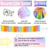 10 Pack 10 Feet Foil Fringe Garland Metallic Tinsel Banner Wall Hanging Curtain Streamers Backdrop For Parade Floats Bachelorette Wedding Birthday Party Thanksgiving Christmas Decorations(Rainbow)