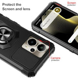 Cricket Outlast 5G Case with Screen Protector and Ring Kickstand Black