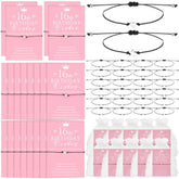 25 Set Sweet 16Th Birthday Party Favors For Guests Include Adjustable Heart Star Charm Bracelets Bracelets Gift With Thank You Wish Cards For Birthday Party Supplies Decor