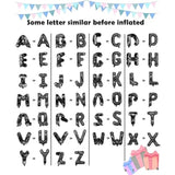 Black 16" Foil Letter Balloons A–Z Set – 26pcs for Custom Party Banners & Decorations