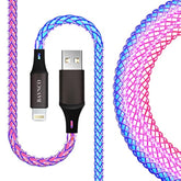 Mfi Certified Iphone Cable, 4.9Ft Rgb Color Light Up Gradual Lightning Charger Cable Usb Fast Charging High Speed Data Sync Cord For Iphone 14 13 12 11 Pro Max Xr Xs X 8 7 6 Plus, Ipad More
