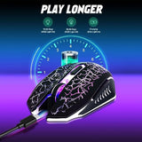 Wireless Gaming Mouse, Rechargeable Wireless Computer Mouse, 7-Color Led Light, Ergonomic Mouse With 6 Silent Click Buttons, 3 Adjustable 2400 Dpi Wireless Mouse For Laptop,Pc,Mac, Black
