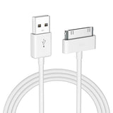 Apple 30 Pin USB Charging Cable 4FT Sync Charger Cord for iPhone 4 4S iPad 1 2 3 iPod White