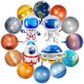 16 Pieces Space Balloons, Galaxy Planet Balloons Large Outer Space Theme Inflatable Balloon Astronaut Spaceship Rocket Galaxy Balloon For Kids Planet Birthday Party Decorations