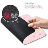 Pink Kawaii Mouse Pad, Cute Moon Bunny Small Mouse Mat?Aesthetic Anime Mousepad For Women Kids Office Home School, Computer Pc Laptop Mice Pad, 9.5 X 7.9 Inch