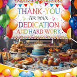 Thank You We Appreciate Backdrop, Employee Appreciation Party, Colorful