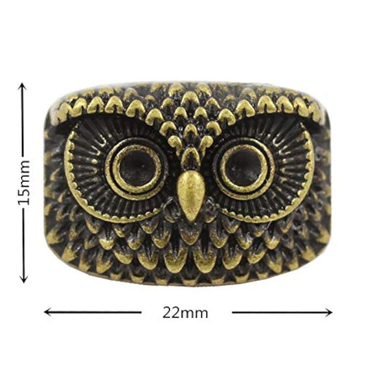 10 Pieces Owl Totem Metal Shank Buttons 22Mm (Matte Black)