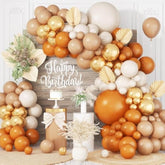 Fall Balloon Arch Kit: Orange, Gold, Apricot Party Garland