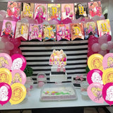 Singer Dolly Birthday Party Decorations ,Singer Parton Birthday Party Favor With Banner, Ballons,Cake Topper, Cupcake Toppers For Boys Girls Fans Music Party Supplies