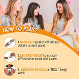 96Pcs Winnie Baby Shower Decorations, Winnie Baby Shower Games Scratch Off,Babe Party Game Gifts For Winners,Poop Scratch Off Lottery Tickets