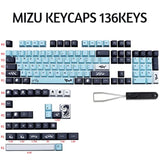 Gmk Mizhu Keycaps, 136 Set Keycaps Mizhu For Gaming Keyboard, Pbt Cherry Profi