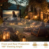 Projector Screen with Stand - 120inch Outdoor Projector Screen Portable, 16:9 Indoor Movie Screen, 4K HD, 3D Compatible Includes Carry Bag