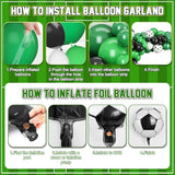 6Th Birthday Soccer Balloon Arch,6Th Soccer Garland Kit With Green Number 6 Balloon Football Balloons For Boys Kids 6 Birthday Party Decorations