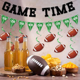 41 Pcs Football Hanging Swirl Banner Decorations Football Party Decoration Kit Include Game Time Pennant Banner Hanging Spirals For Game Day Sport Tailgate Party Supplies
