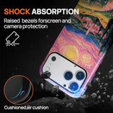 Dual Layer Protective Heavy Duty Shockproof Rugged Drop Protection Bumper Hybrid Case for iPhone 17 Pro Max - Pink Clouds Countryside Home