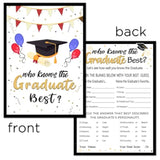 Who Knows The Graduates Best - Grad Graduation Party Game 2025 Party Supplies Decoration- 30 Cards