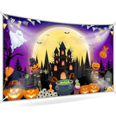 Happy Halloween Banner Trick or Treat Backdrop Party Decorations for Kids Indoor Outdoor