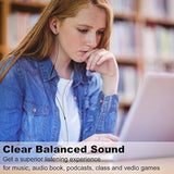 Joymiso Tangle Free Earbuds For Kids Women Small Ears With Case, Comfortable Lightweight In Ear Headphones, Flat Cable Ear Buds Wired Earphones With Microphone And Volume Control For Cell Phone Laptop