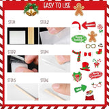 Christmas Party Decorations Set With Merry Christmas Banner, 35 Balloons, 18 Photo Props, 2 Foil Curtains, Red Green White