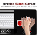 Large Gaming Mouse Pad, Keyboard Wrist Rest Pad & Wrist Support Mousepad Set, Stitched Edge, Extended, Non-Slip Base, Memory Foam Desk Mat, Black Game Console