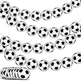 Soccer Party Decoration Banners 32 Pcs - Soccer Ball Football Pattern Garlands Bunting Decorations Cards for Kids Boys Soccer Fans Birthday Party