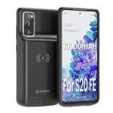 Battery Case For Samsung Galaxy S20 Fe 10000Mah, Qi Wireless & Fast Charging & Andriod Auto Supported, Portable Extended Charger Case Compatible With S20 Fe(6.5") Black