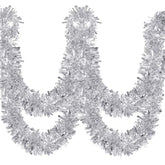 150 Feet Christmas Tinsel Garland Metallic Twist Garland Shiny Hanging String Ornaments For Christmas Tree Party Supplies Indoor And Outdoor Decoration(Silver)