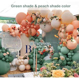 Sage Green & Peach Balloon Arch Kit: Baby Shower, Wedding Decor